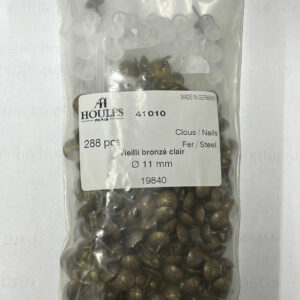 Clous vieille bronze claire Ø 10.5 mm avec guide clous-