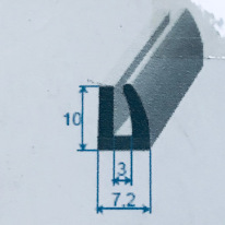 Joint en U, pour tôle de 1mm #F515