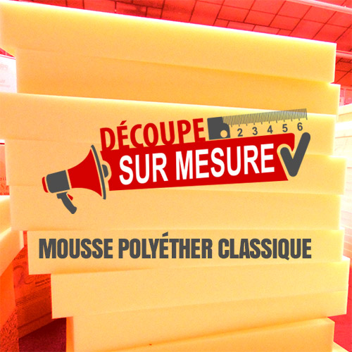 Mousse polyether 18kg en rouleau – Epaisseur 3 cm – largeur 210cm