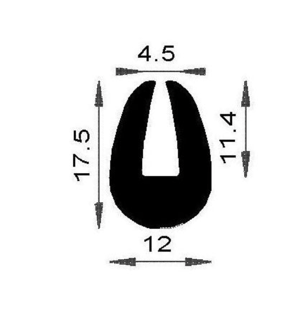 Joint demi lune caoutchouc cellulaire - Profils joints caoutchouc - joint  en u – ECKO TECH