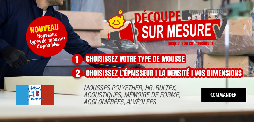 Votre Mousse sur-mesure grâce à la Découpe de Mousse