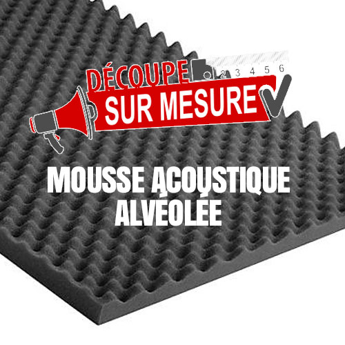 Mousse acoustique alvéolée