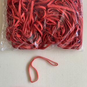 Bracelets élastiques rouge 200 x 6 mm sac de 1kg – Image 1