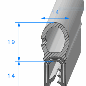 Profil pince PVC armé + bulle cellulaire #1451