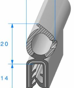 Profil pince PVC armé + bulle cellulaire #1377 – Image 1